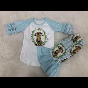 Brown cow bell bottom set